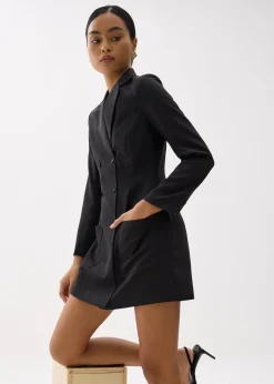 Tailored A-line Mini Blazer Dress