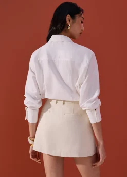 Tailored A-line Mini Skirt