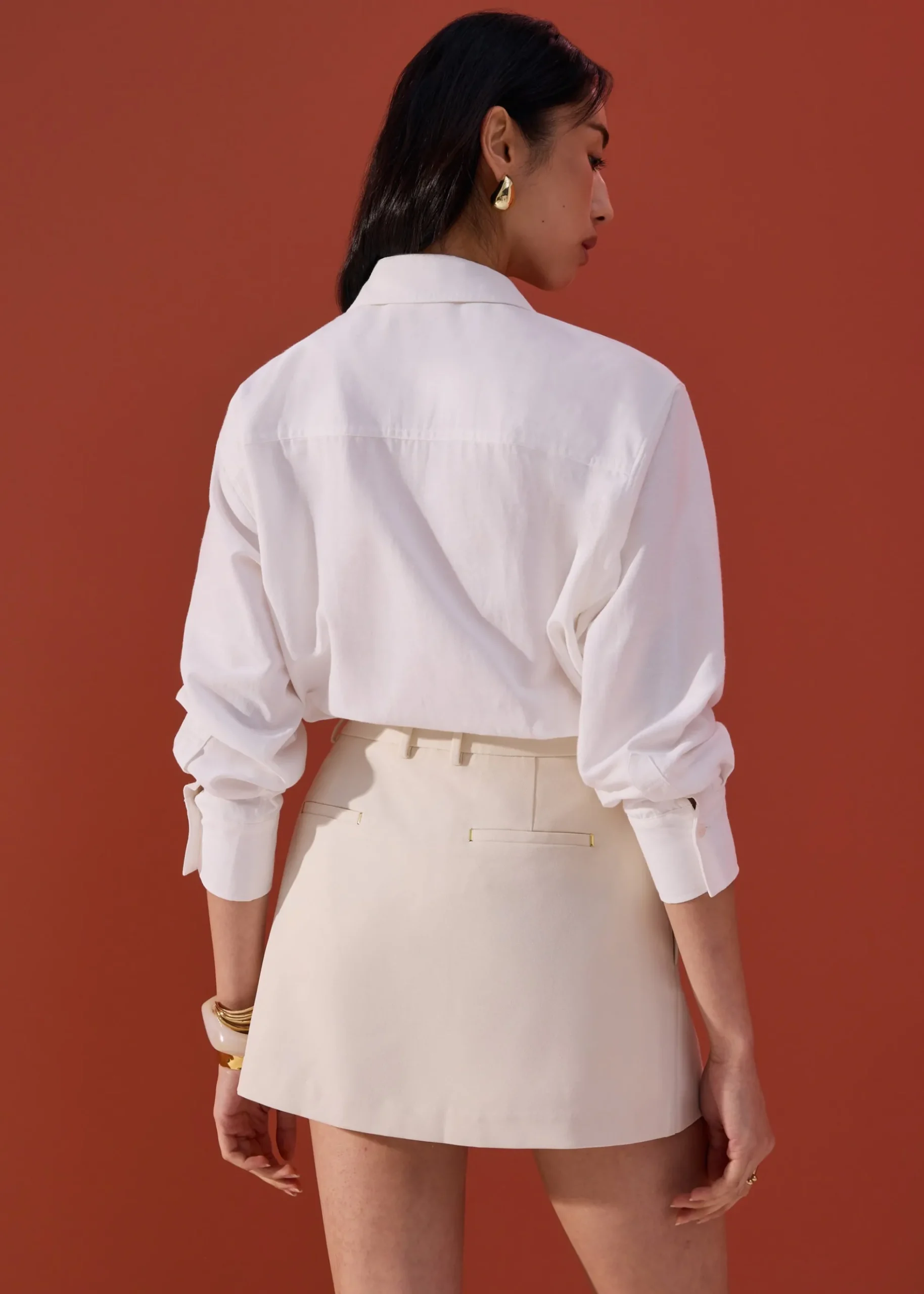 Tailored A-line Mini Skirt