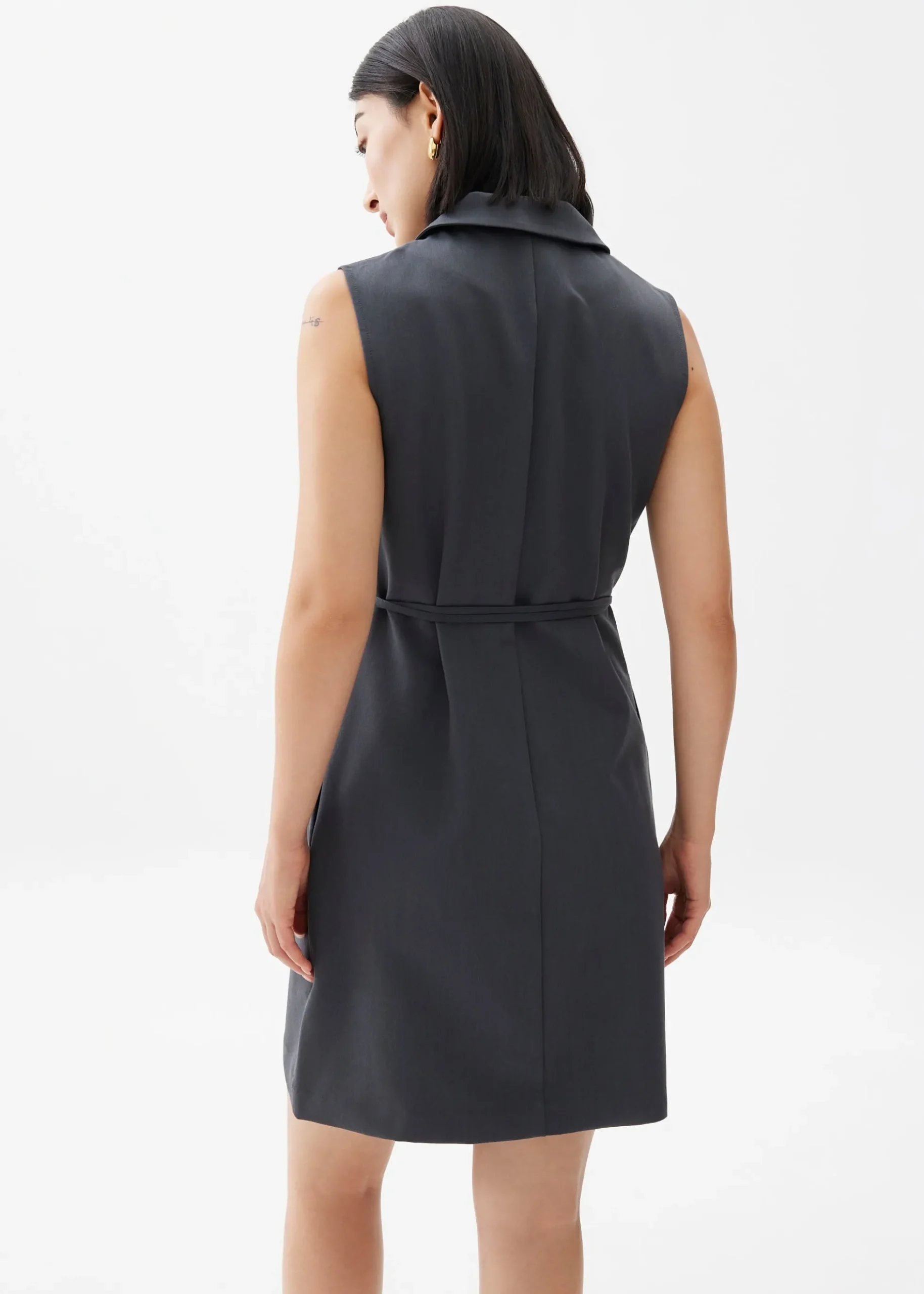 Tailored Collared Column Mini Dress