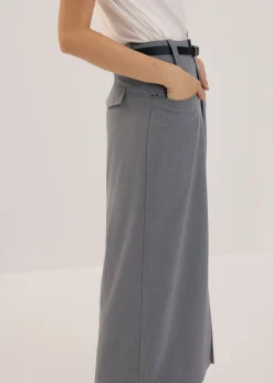 Tailored Column Midaxi Skirt