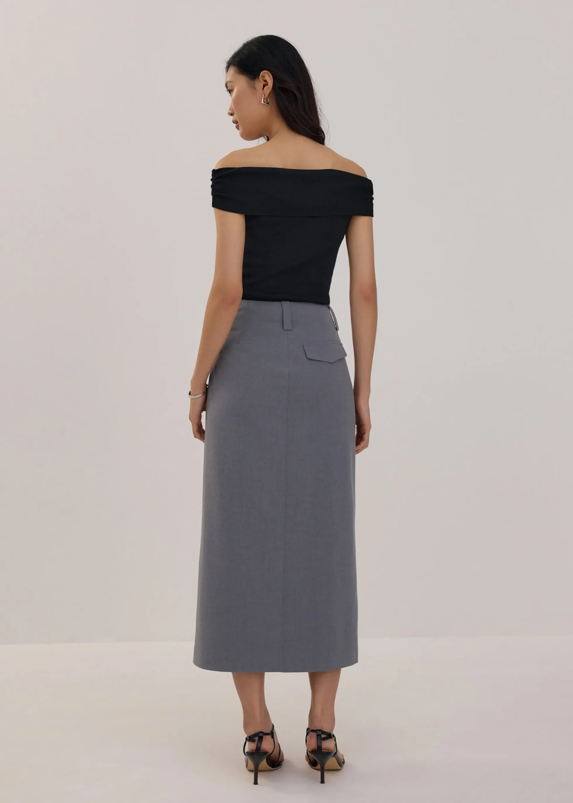 Tailored Column Midaxi Skirt