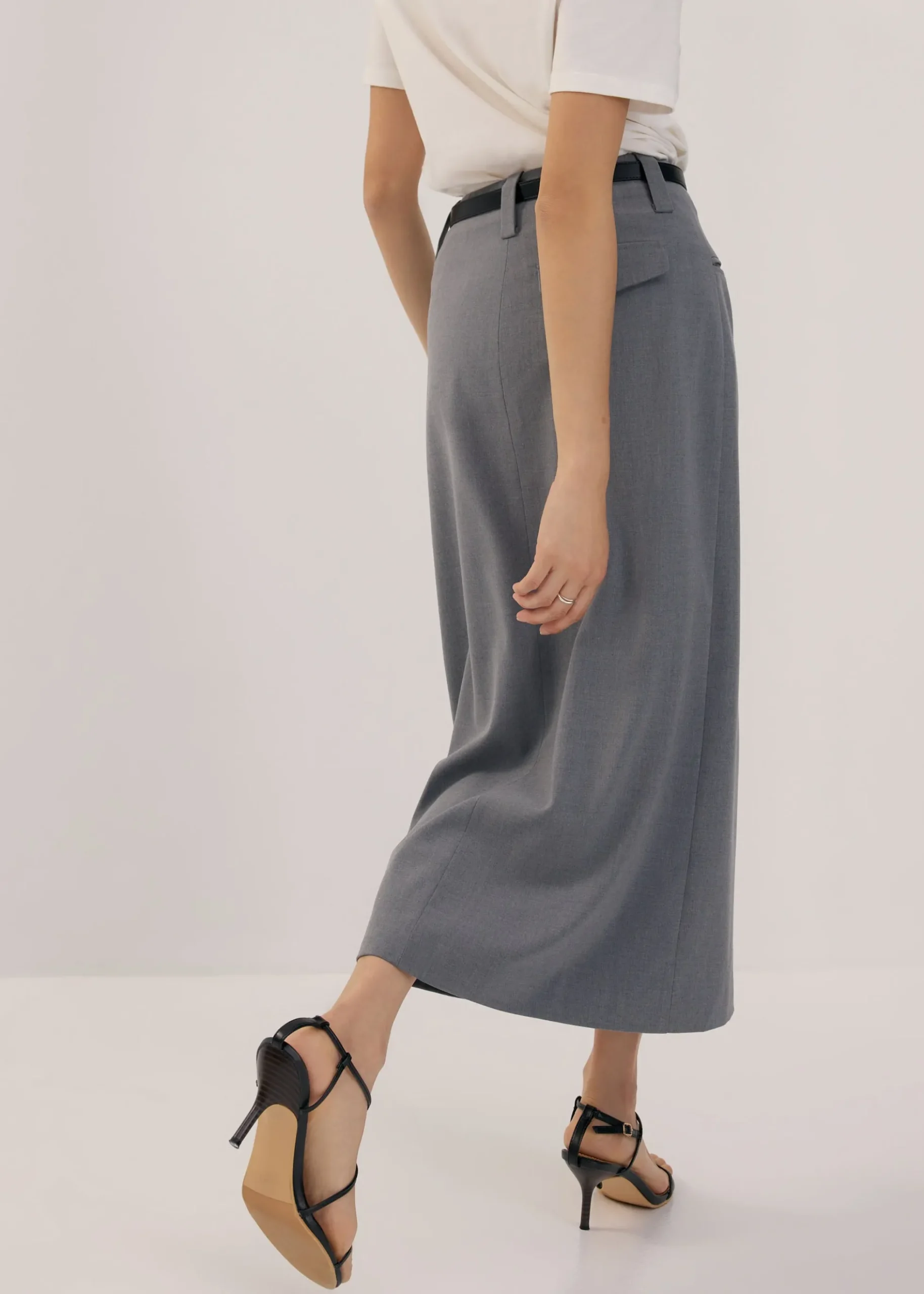 Tailored Column Midaxi Skirt