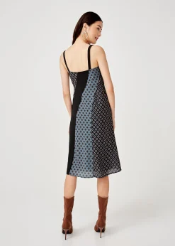 Tansy Mixed Print Midi Dress in Moroccan Reverie