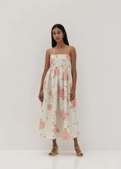 Tanya Ruched Babydoll Dress in Prosperous Blooms