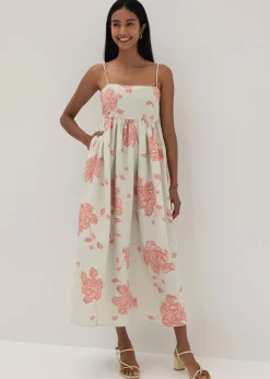 Tanya Ruched Babydoll Dress in Prosperous Blooms