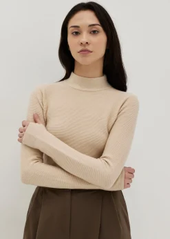 Tara Turtle Neck Ribbed Knit Top