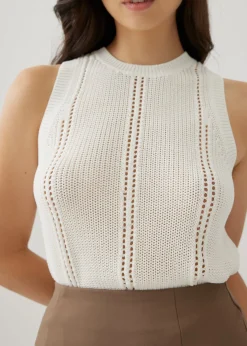 Tatum Pointelle Knit Tank