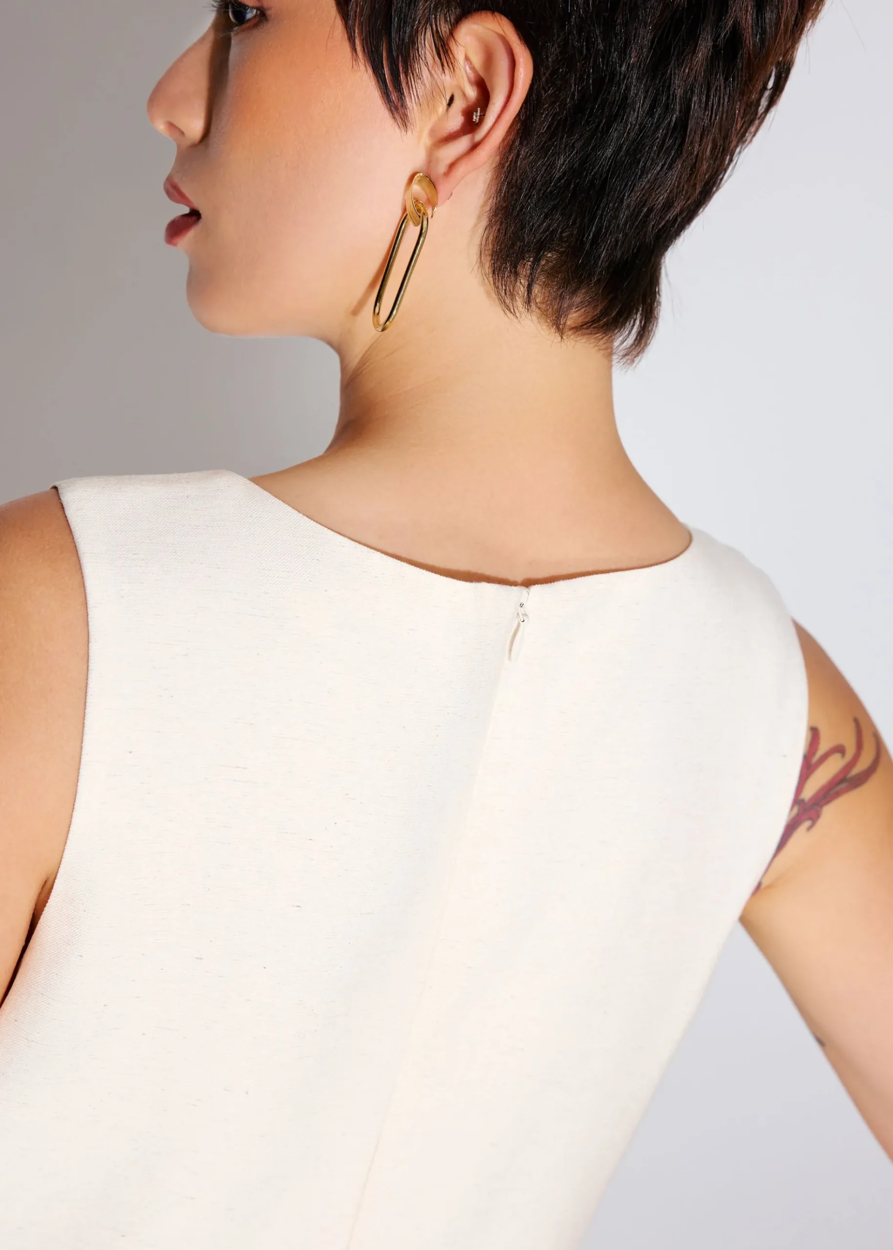 Textured Sweetheart Shift Mini Dress