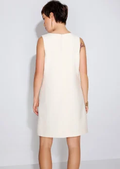 Textured Sweetheart Shift Mini Dress