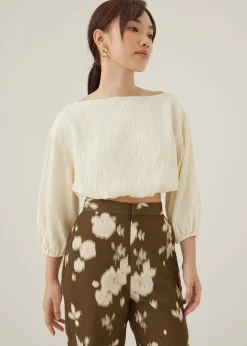 Thelma Elastic Puff Sleeve Top
