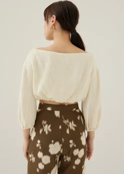 Thelma Elastic Puff Sleeve Top