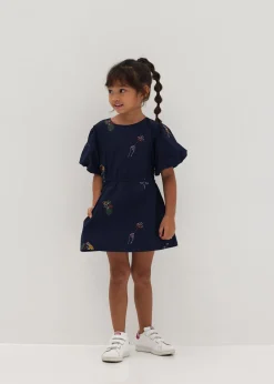 Tiana Embroidered Shift Dress in Humble Abode