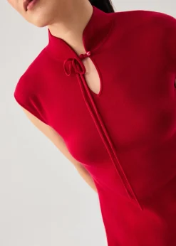 Tiffy Mandarin Collar Fitted Top