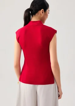 Tiffy Mandarin Collar Fitted Top