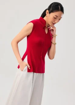 Tiffy Mandarin Collar Fitted Top