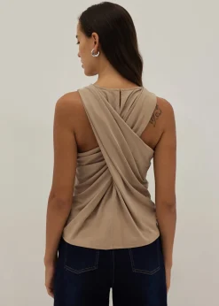 Tinsley Cupro Drape Back Tank