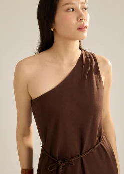 Toga Maxi Dress With Sash Tie