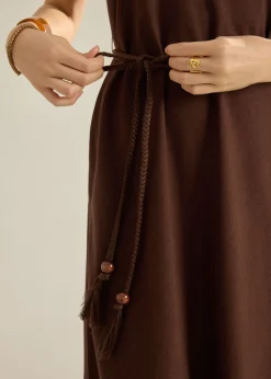 Toga Maxi Dress With Sash Tie