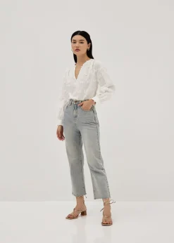 Toya Textured Poet Blouse