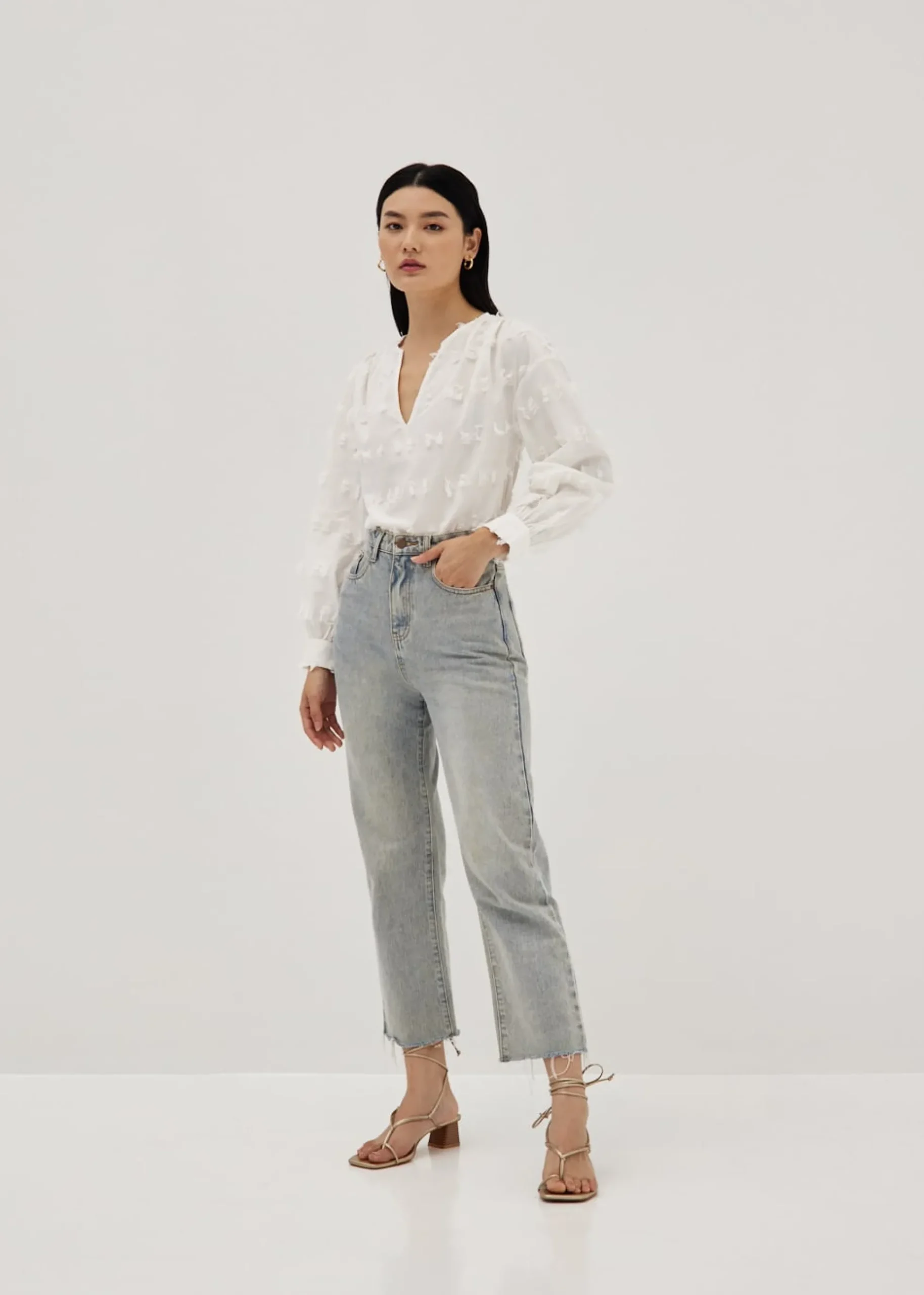 Toya Textured Poet Blouse