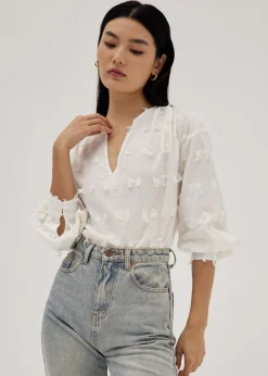 Toya Textured Poet Blouse
