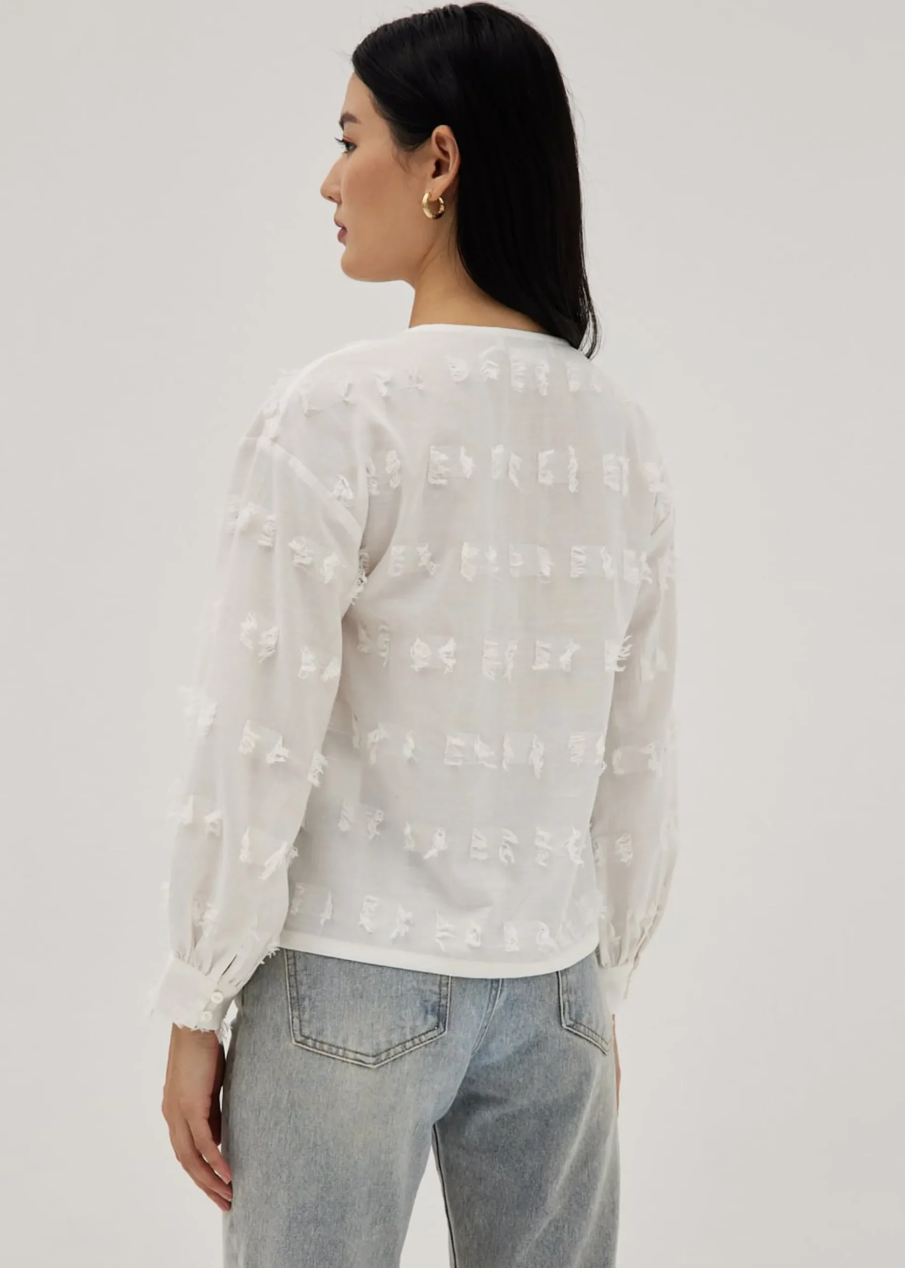 Toya Textured Poet Blouse