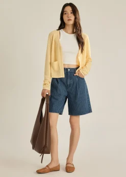 Trina Waffle Knit Boxy Cardigan