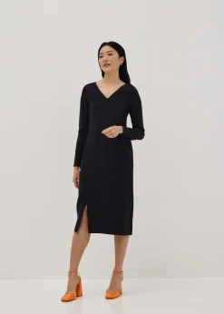 Tristenne V-neck Column Midi Dress
