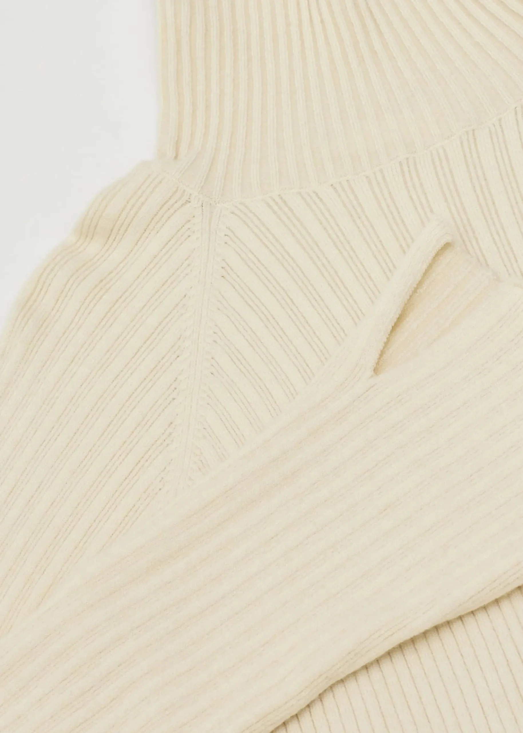 Turtle Neck Flare Sleeve Knit Dress