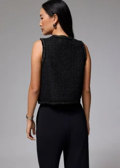 Tweed Boxy Crop Vest