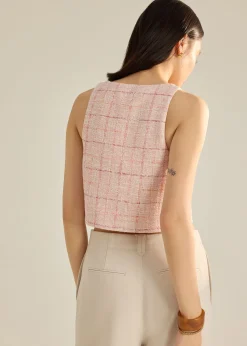 Tweed Boxy Shell Top