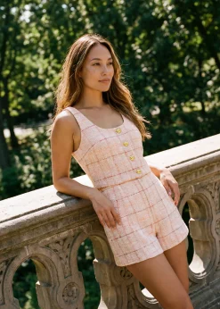 Tweed Boxy Shell Top