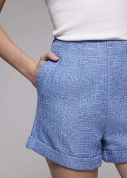 Tweed High Waist A-line Shorts