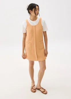 Tweed Scoop Neck Shift Mini Dress
