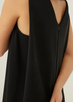 Vallie Neoprene Boat Neck Midaxi Dress