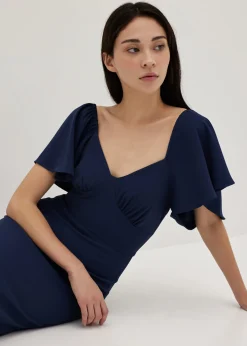 Valorie Flutter Sleeve Mermaid Dress