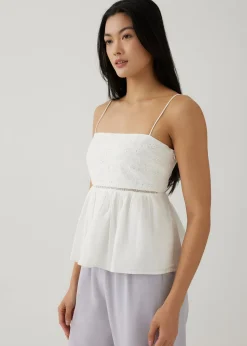 Vandelia Broderie Babydoll Top