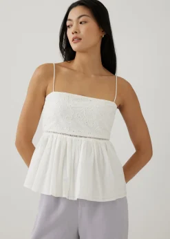 Vandelia Broderie Babydoll Top