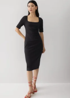 Vangie Square Neck Pencil Midi Dress