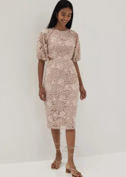 Venus Lace Cut Out Midi Dress