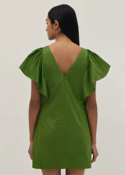 Veronique Ruffle Sleeve Shift Dress