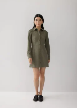 Viktoria Suede Shift Mini Dress