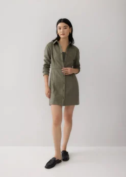 Viktoria Suede Shift Mini Dress