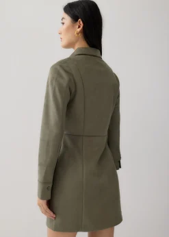Viktoria Suede Shift Mini Dress