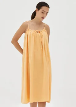 Vinny Textured Tie Front Trapeze Dress