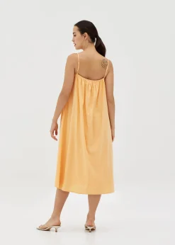 Vinny Textured Tie Front Trapeze Dress