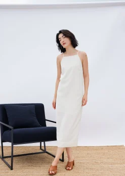 Viscose Column Midi Dress
