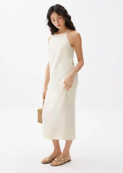 Viscose Column Midi Dress