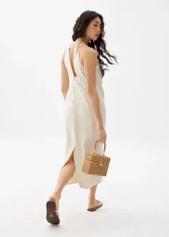 Viscose Column Midi Dress